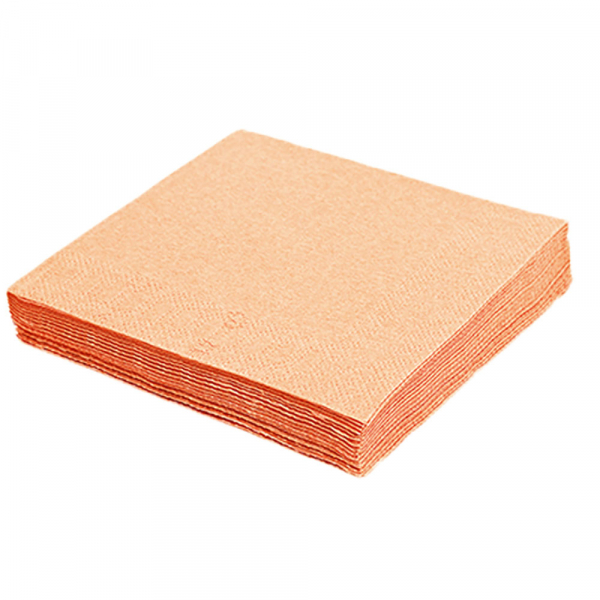 Servietten 33 x 33 cm 1-lagig 1/4 Falz apricot (100 Stk)